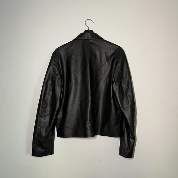 NWT Second Layer Mad Dog Leather Jacket in Black Calf - Picture 2 of 4